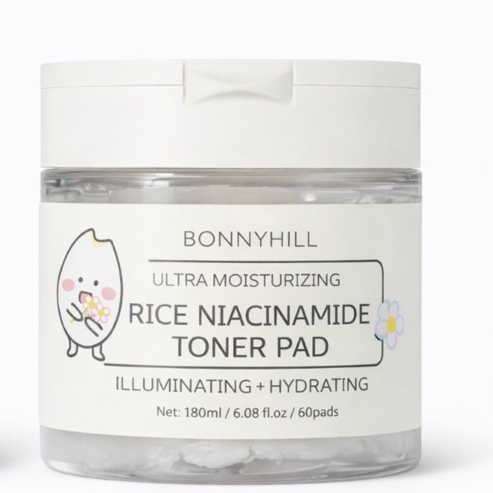 Bonnyhill Rice Niacinamide Toner Pads – Ultra Moisturizing Illuminating & Hydrat